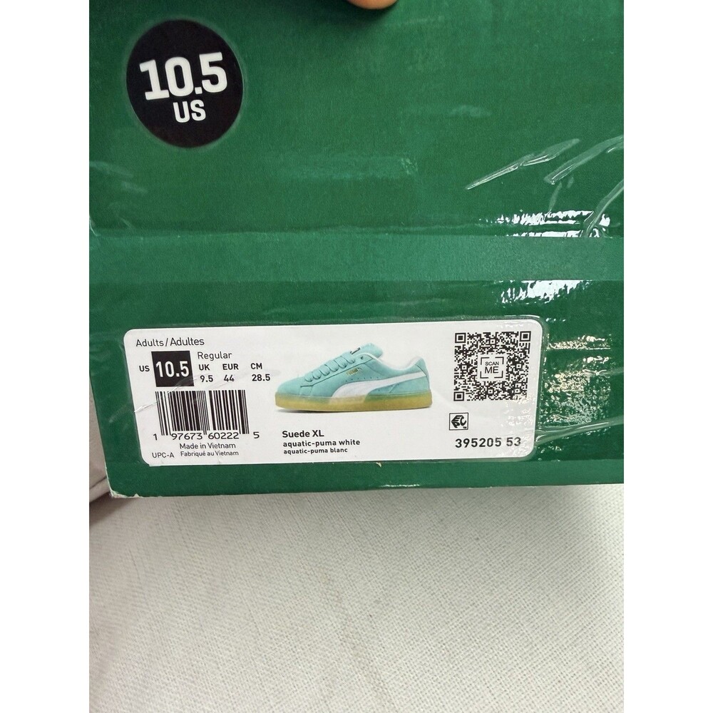 Puma Suede XL Aquatic Blue White Men's 10.5 New Box 395205-53 W/ Extra Laces - Picture 8 of 9